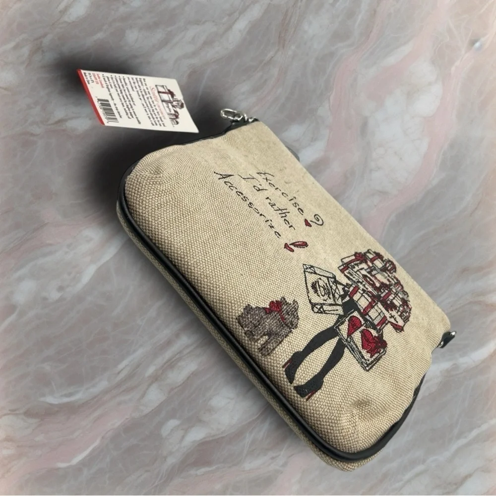 Brighton NWT Scottie Crossbody Canvas Purse Bag Detachable Strap D26499